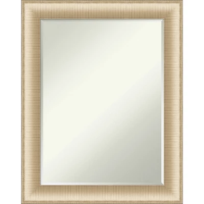 Elegant Brushed Petite Bevel Bathroom Wall Mirror - Image 9
