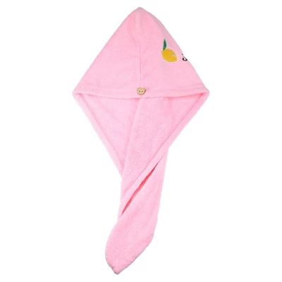 Unique Bargains Soft Hair Towel Wrap Microfiber Lemon Pattern For Wet Long Thick Curly Hair 1 Pcs - Image 6