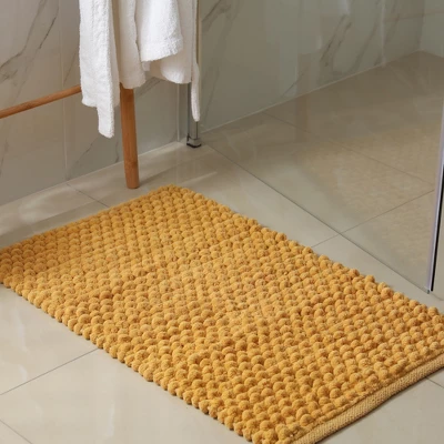 Unique Bargains Cobblestone Pattern Bathroom Rugs Polyester Bath Mat Machine Washable Blue 80x50cm - Image 5