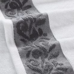 Modern Threads 6-Piece Towel Set With Filgree Jacquard Border.