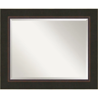 Amanti Art Milano Bronze Beveled Wood Bathroom Wall Mirror - Image 9