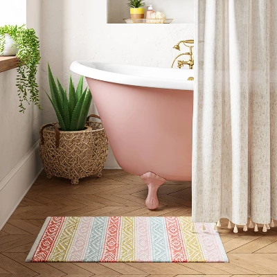 Banded Striped Bath Rug - Opalhouse⢠- Image 2