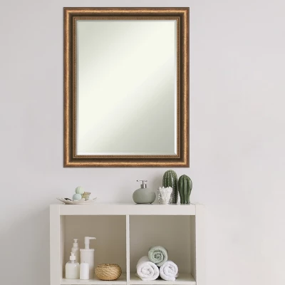Amanti Art Manhattan Bronze Narrow Petite Bevel Wood Bathroom Wall Mirror 28 X 22 In. - Image 7