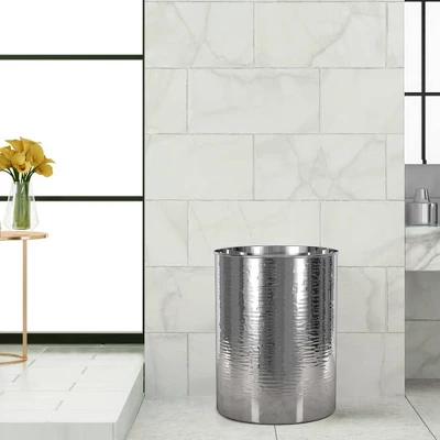 Metropolitan Metal Bathroom Wastebasket - Nu Steel - Image 2
