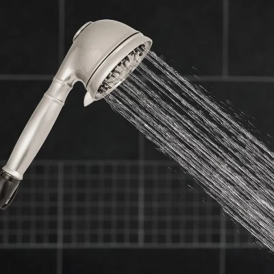 6 Mode Power Pulse Hand Held Shower Head Brushed Nickel - Waterpik - Image 3