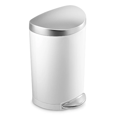 Simplehuman 10L Semi-Round Step Trash Can Stainless Steel - Image 7