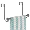 MDesign Metal Bathroom Over Shower Door Hanging Towel Rack Bar