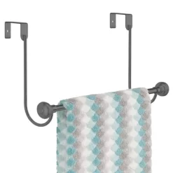 MDesign Metal Bathroom Over Shower Door Hanging Towel Rack Bar