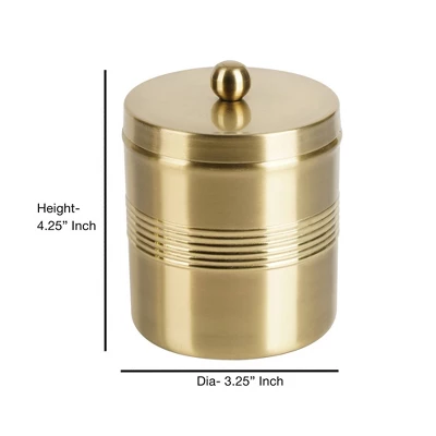 Jewel Decorative Stainless Steel Bathroom Vanity Countertop Storage Organizer Canister Jar - Nu Steel