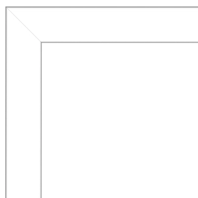 40" X 28" Non-Beveled Wedge White Bathroom Wall Mirror - Amanti Art - Image 2