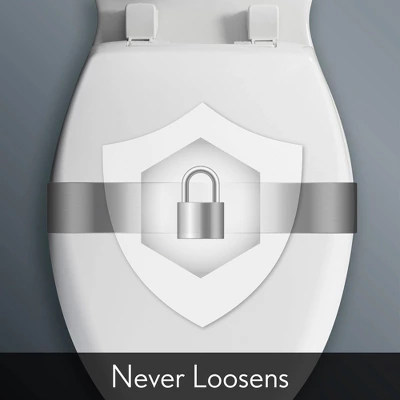 Never Loosens Round Antimicrobial Soft Seat With Easy Clean Hinge White - Mayfair By Bemis - Image 2