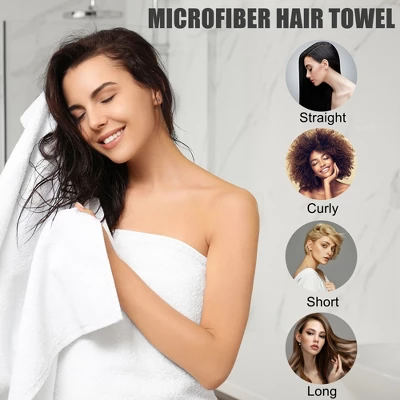 Unique Bargains Soft Hair Towel Wrap Microfiber Lemon Pattern For Wet Long Thick Curly Hair 1 Pcs - Image 5