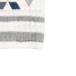 Cubes Stylish Embroidered Diamond Patterned Terry Hand Towel 26in X 16in By SKL Home