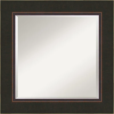 Amanti Art Milano Bronze Beveled Wood Bathroom Wall Mirror - Image 8