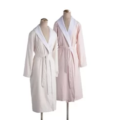 L/XL Platinum Bath Robe Blush - Cassadecor