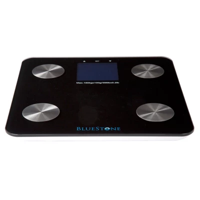 Digital Scale For Body Weight - Cordless Battery-Operated Bathroom Accessory With Large LCD Display To Track Health And Fitness By Bluestone (Black) - Image 3