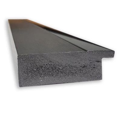 43" X 32" Non-Beveled Tuxedo Black Bathroom Wall Mirror - Amanti Art